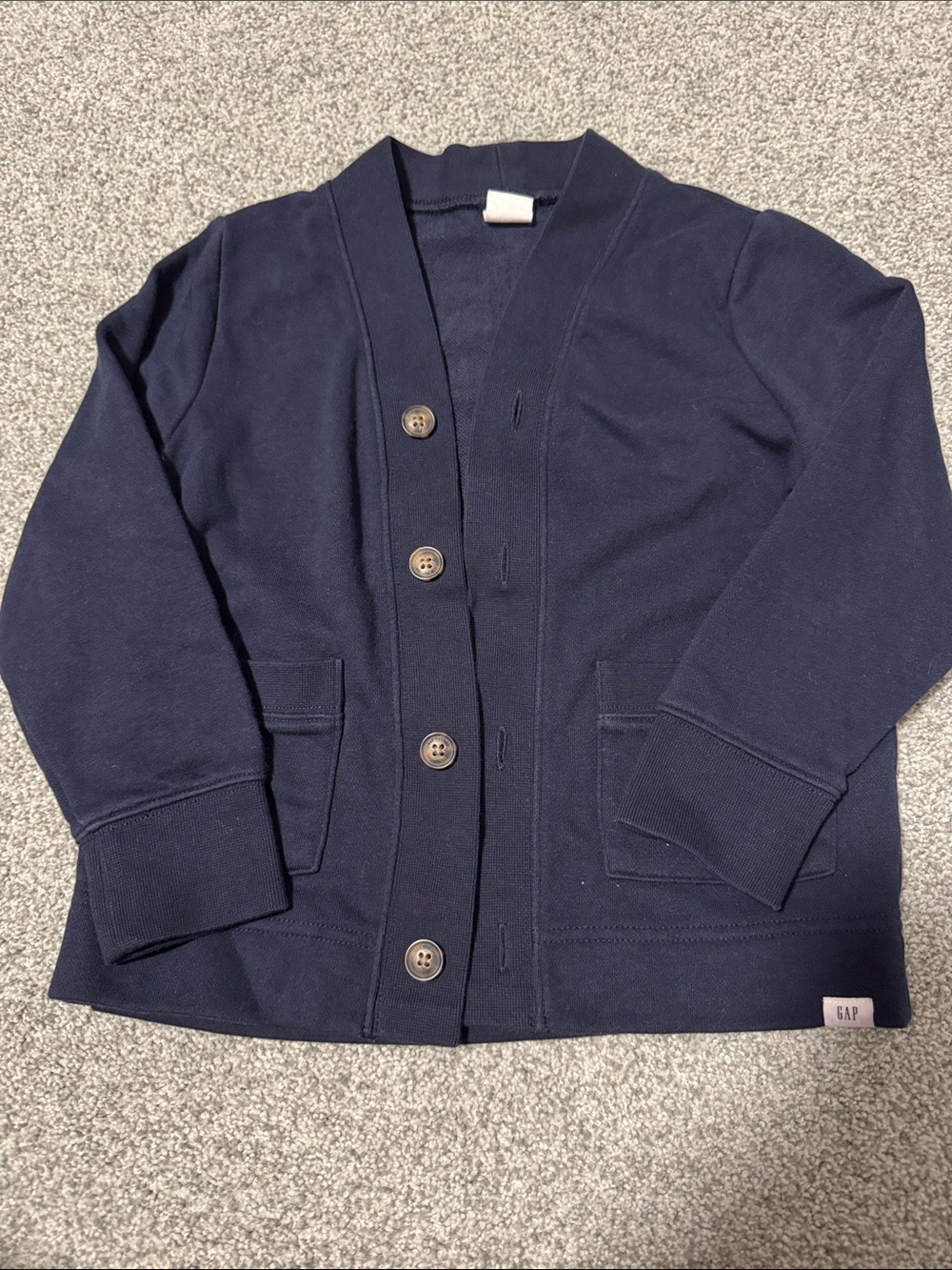 GAP Kids Navy Button-Front Cardigan